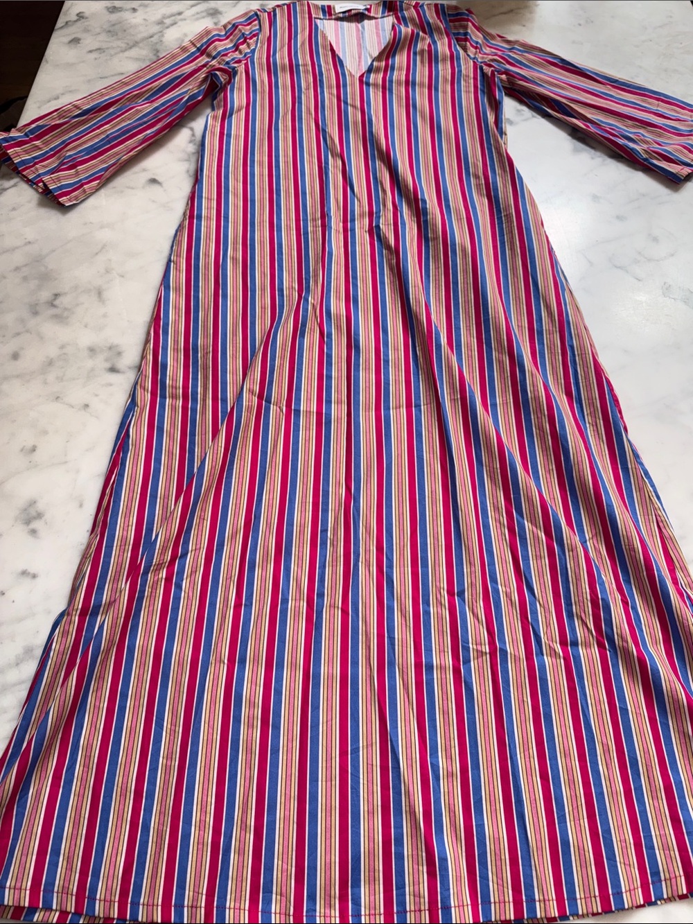 Eleanor Leftwich Striped Maxi Dress